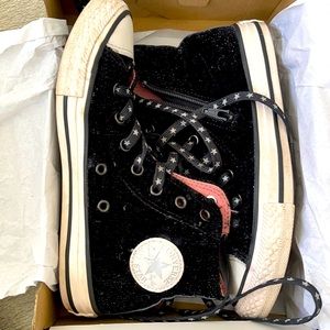 CONVERSE Black Velvet Hi Tops